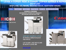 Tablet Screenshot of choicecopiers.com